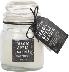 Weiße Zauberkerze "Happiness"