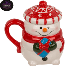 Tasse Funny Snowman, mit roter Haube