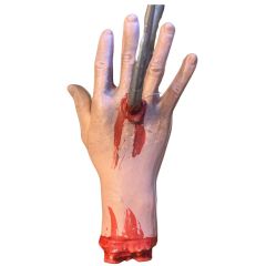 Hand hängend auf Hacken