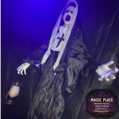 Hängende Nonne mit roter Laterne animiert