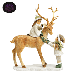 Hirsch mit Kindern bunt