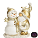 Wichtel mit Schneemann gold