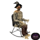 Vogelscheuche auf Schaukelstuhl Animatronik